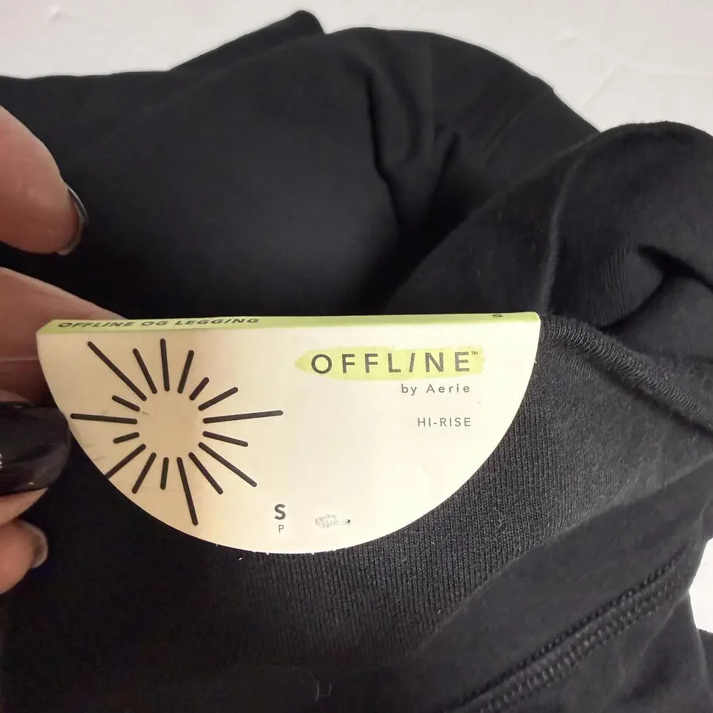 Offline by Aerie‎ Black High Rise OG Legging SZ S NWT MSRP $39.95 Preppy Layer